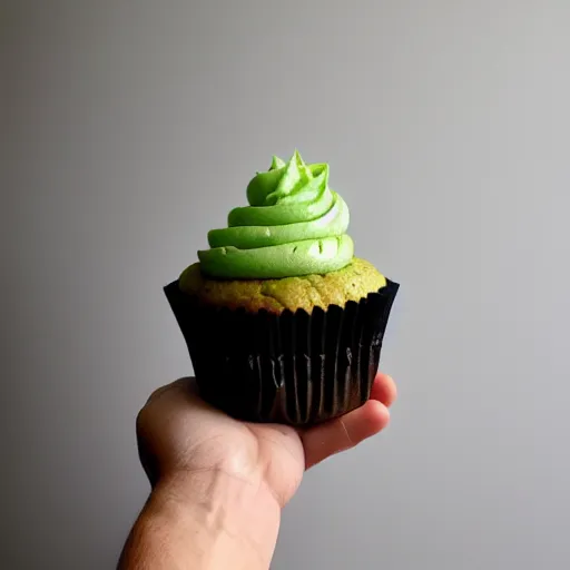 Prompt: avocado cupcake on shirt, aenami, alena