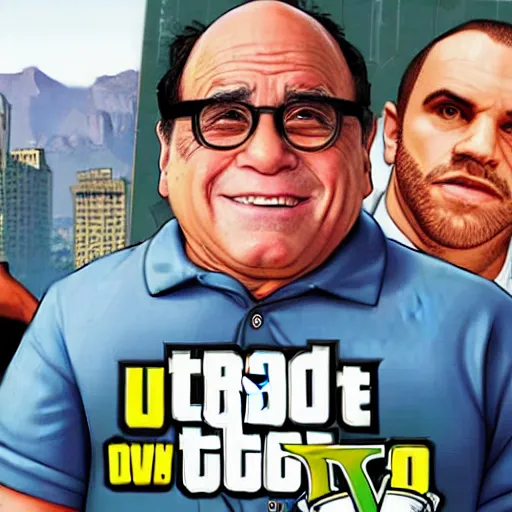 Image similar to Danny Devito GTA 5 cover art