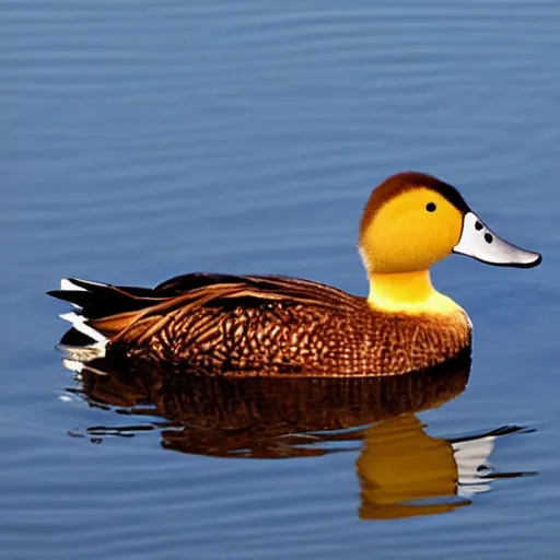 Prompt: un canard sur un lac, dessin de compte pour enfants