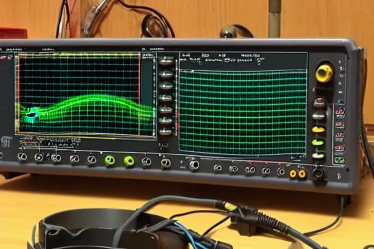 Image similar to an oscilloscope shaking a sound wave, wiggling a weasel, a stoat sinusoid spectacle : the wiggle and the wave - the wiggle is the wave!