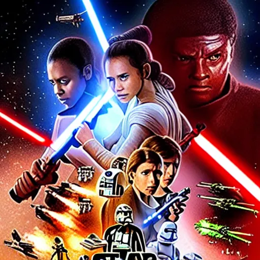 Prompt: star wars episode x movie poster