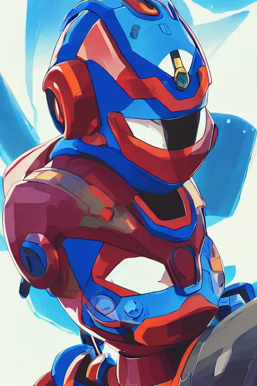 Image similar to robot ninja mask helmet megaman x zero rockman 2 0 2 2 switch game boss legacy collection fanart artsation, art gta 5 comics, behance hd by jesper ejsing, by rhads, makoto shinkai and lois van baarle, ilya kuvshinov, rossdraws global illumination ray tracing