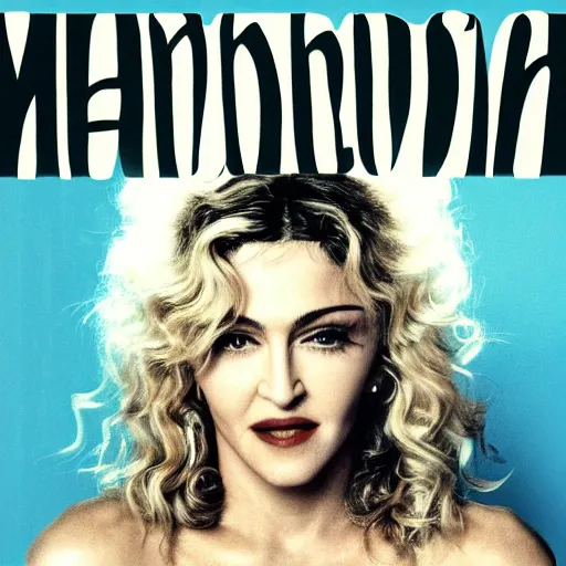 Prompt: the cover of a madonna's album.