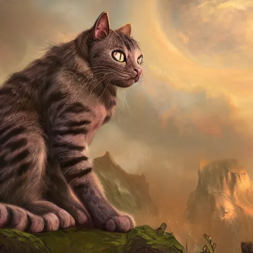 Prompt: The Cat monster d&d art, fantasy, painted, 4k, high detail, sharp focus