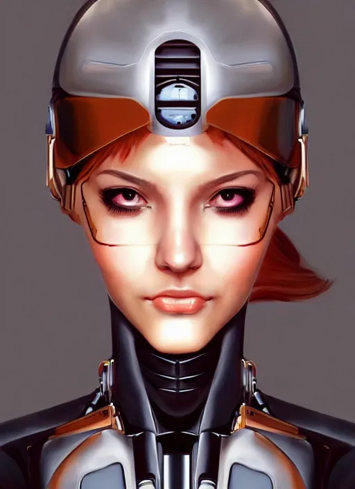 Image similar to portrait of a cyborg woman who turns her head to the ((((((right))))) left+140 (((((up))))) (((((down))))) by Artgerm,eyes closed , biomechanical, hyper detailled, trending on artstation