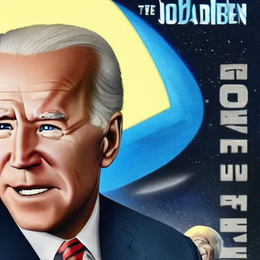 Image similar to movie poster of joe biden in star trek