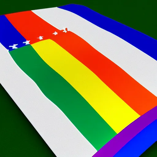 Image similar to rainbow flag, logo, simplistic 3 d