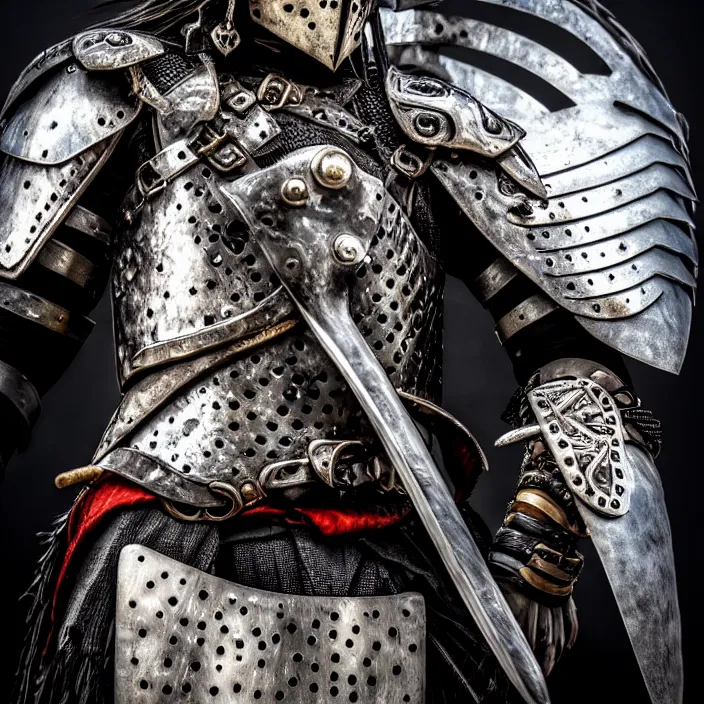 Prompt: photo of a warrior with metal crow themed armour, highly detailed, 4 k, hdr, smooth, sharp focus, high resolution, award - winning photo