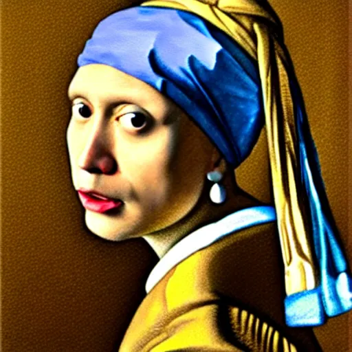 Prompt: Dwayne Johnson with the pearl earring by Johannes Vermeer