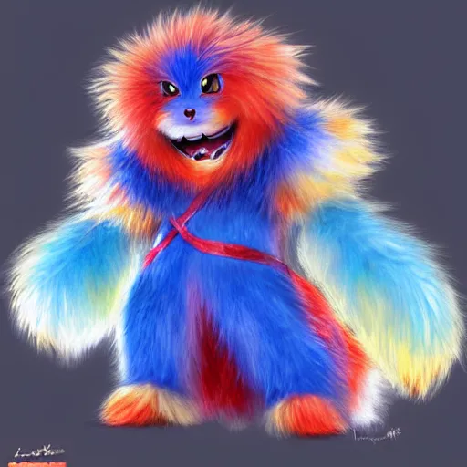 Prompt: Habs Mascot YOUPPI pokemon shiny, legendary, ultra rare, super cute and friendly, most powerful legendary shiny pokémon, highly detailed, digital pencil painting, anime, cartoonish, gentle fluffy monster youppi pokemon, sharp focus, illustration, art by artgerm and greg rutkowski and alphonse mucha