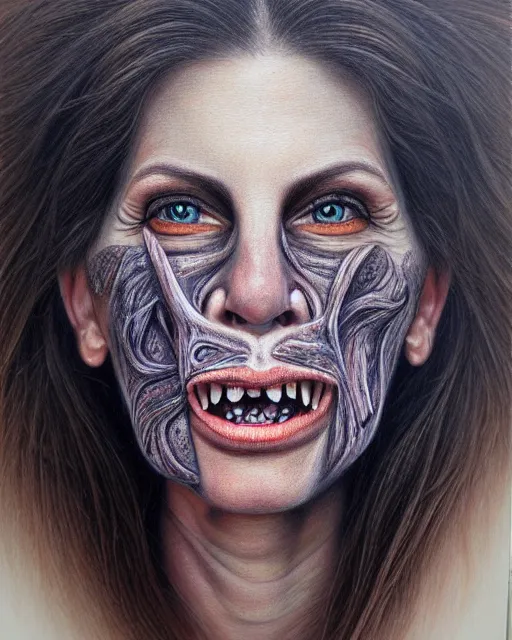 Prompt: a realistic detailed portrait painting of a monster by mona geller