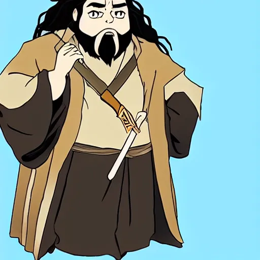 Image similar to hagrid, japanese anime style