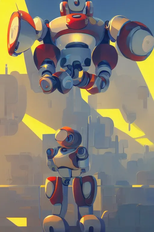 Image similar to metabots medabots medarotto medarot robot minimalist comics, behance hd by jesper ejsing, by rhads, makoto shinkai and lois van baarle, ilya kuvshinov, rossdraws global illumination ray tracing hdr radiating a glowing aura