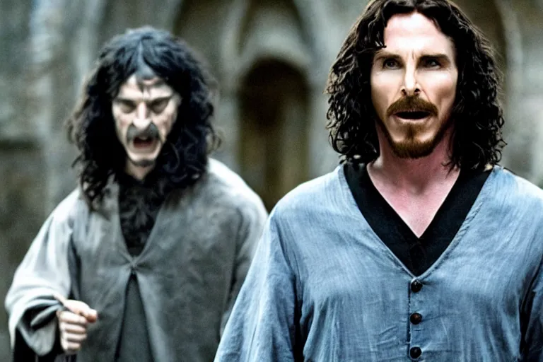 Image similar to film still Christian Bale as Sirius Black in Harry Potter movie