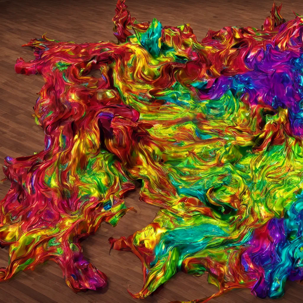 Image similar to painful pleasures by lynda benglis, octane render, colorful, 4 k, 8 k