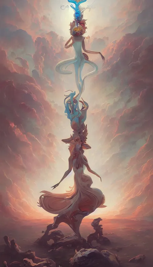 Image similar to psytrance artwork, by peter mohrbacher