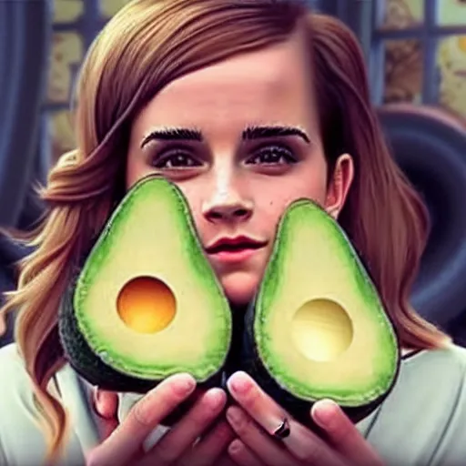 Prompt: emma watson avocado russian doll