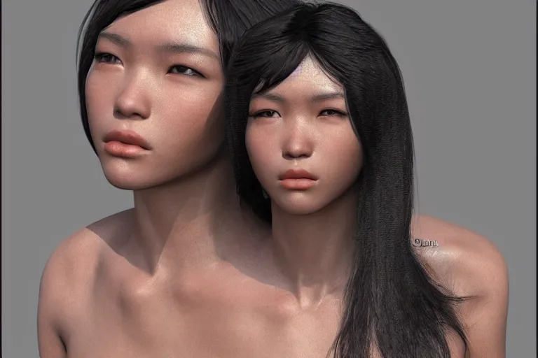 Prompt: female, full body, black head, beautiful, mediterranean. asian, high details, photorealistic, artstation trending,