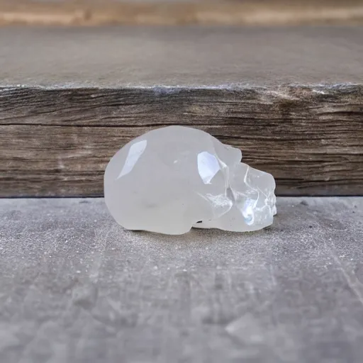 Prompt: clear quartz skull