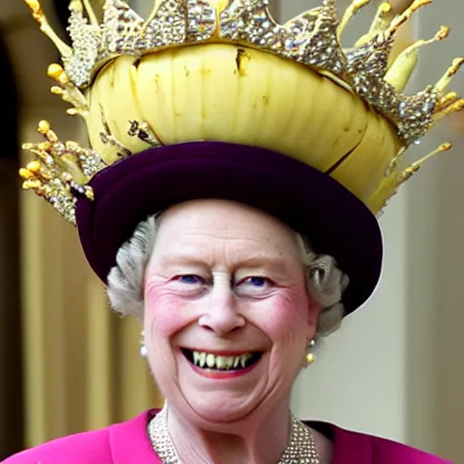 Image similar to banana queen of england elizabeth.