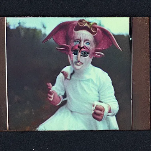 Image similar to a jocular demon, 1 6 mm film, autochrome