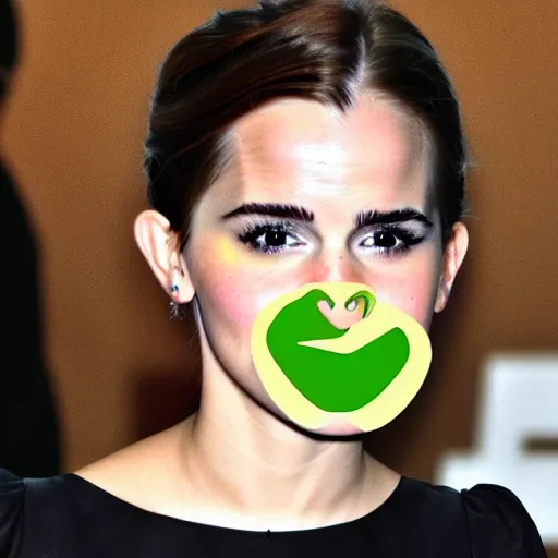 Image similar to avocado with a face of emma watson