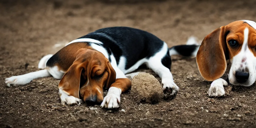 Image similar to beagle dog, photojournalism, award winning photo by national geographic, 8 k