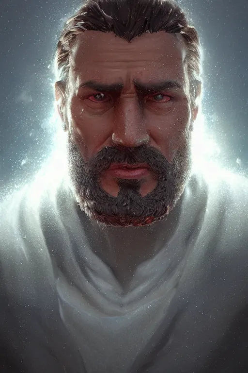 Image similar to portrait, the god father Zeus, dynamic lighting, volumetric, bokeh, cinematic, extremly high detail, photo realistic, cinematic lighting, post processed, concept art, artstation, matte painting, style by eddie mendoza, raphael lacoste, alex ross