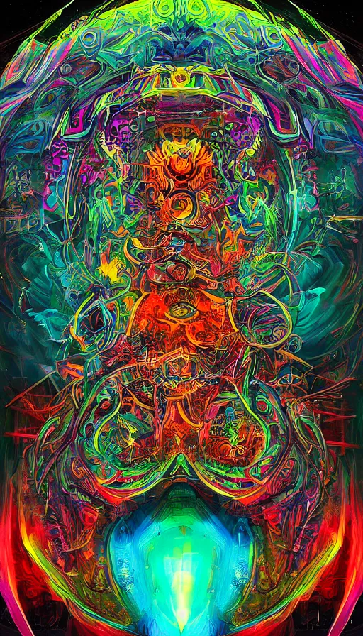 Image similar to psytrance artwork, by jesper esjing