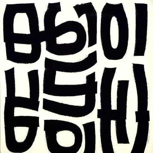 Prompt: a typographic painting of stenciled letters, by Christopher Wool, oil paint, Concrete poetry, abstract, words, Highly Detailed