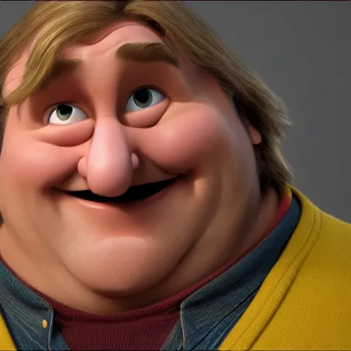 Image similar to gerard depardieu as a pixar disney character from up 2 0 0 9 unreal engine octane render 3 d render photorealistic