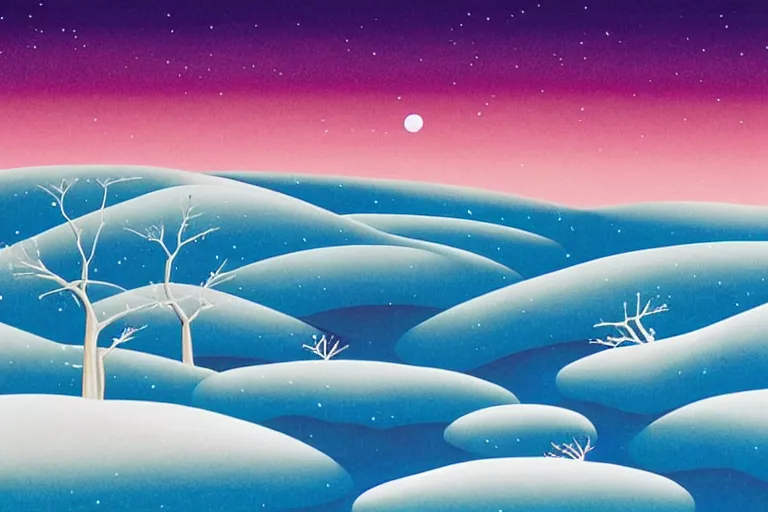 Image similar to A barren winter landscape by Chiho Aoshima