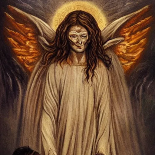 Prompt: how angels really look according to the bible, horror, holy