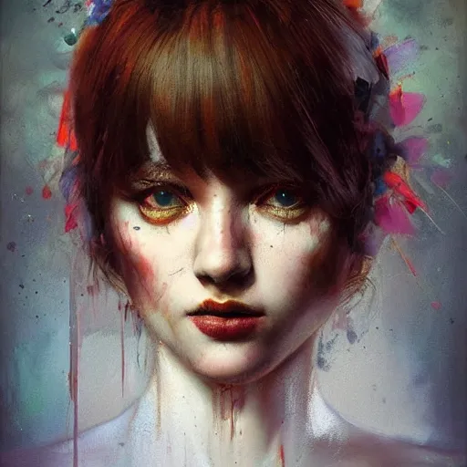 Prompt: lofi portrait pixar style by Lita Cabellut and Stanley Artgerm and Tom Bagshaw
