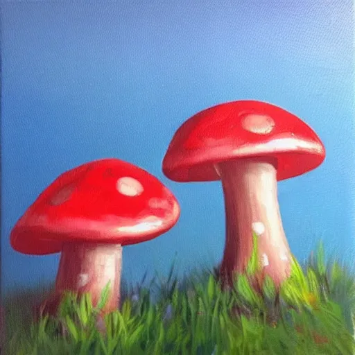 Prompt: “🍄 oil on panting”