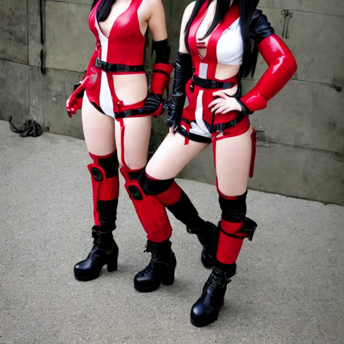 Prompt: tifa lockhart plugsuit cosplay