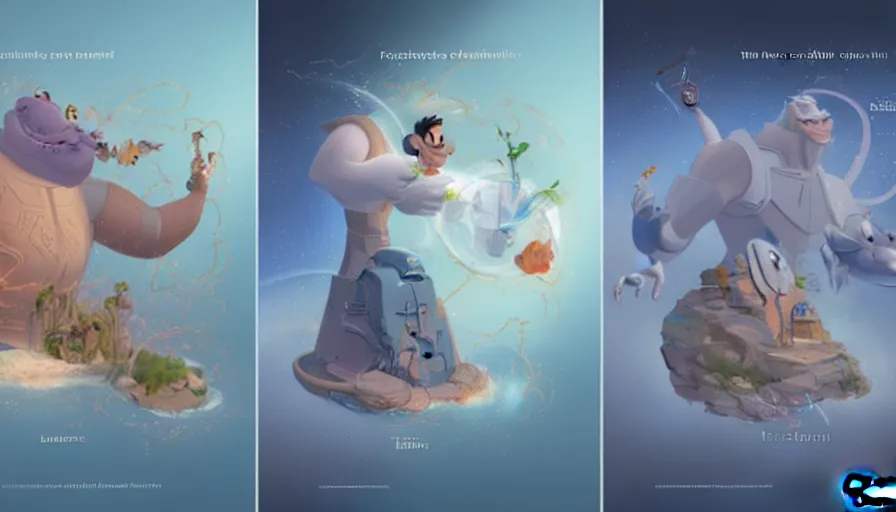 Image similar to the two complementary forces that make up all aspects and phenomena of life, by Disney Concept Artists