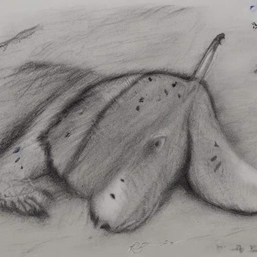 Image similar to petaurus breviceps, wildlife field sketch. petaurus breviceps charcoal field drawing, by john banovich