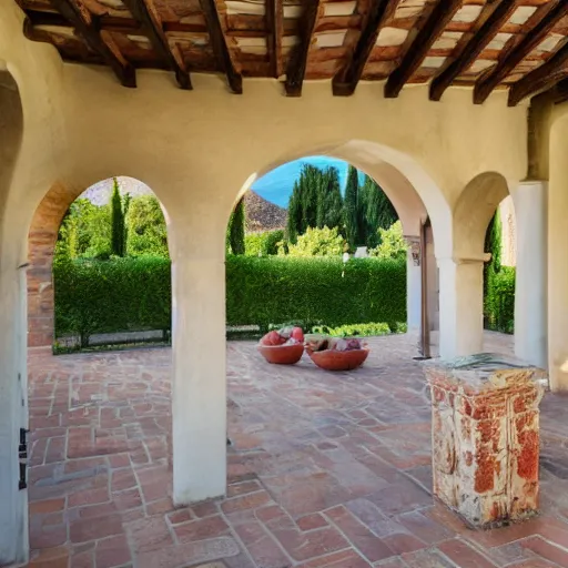 Prompt: beautiful tuscan italian villa in the middle of a vineyard