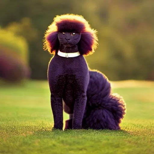 Image similar to a feline poodle - cat - hybrid, animal photography