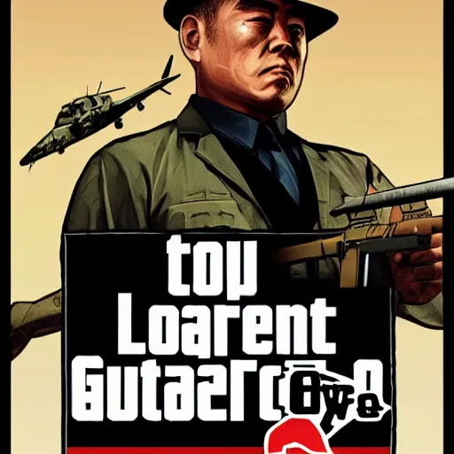 Prompt: isoroku yamamoto in gta v, cover art by stephen bliss, boxart, loadscreen