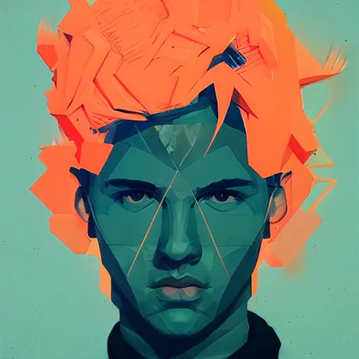 Image similar to young Guy Lafleur, demon blond, profile picture by Sachin Teng, asymmetrical, Organic Painting , Matte Painting, geometric shapes, hard edges, graffiti, street art:2 by Sachin Teng:4