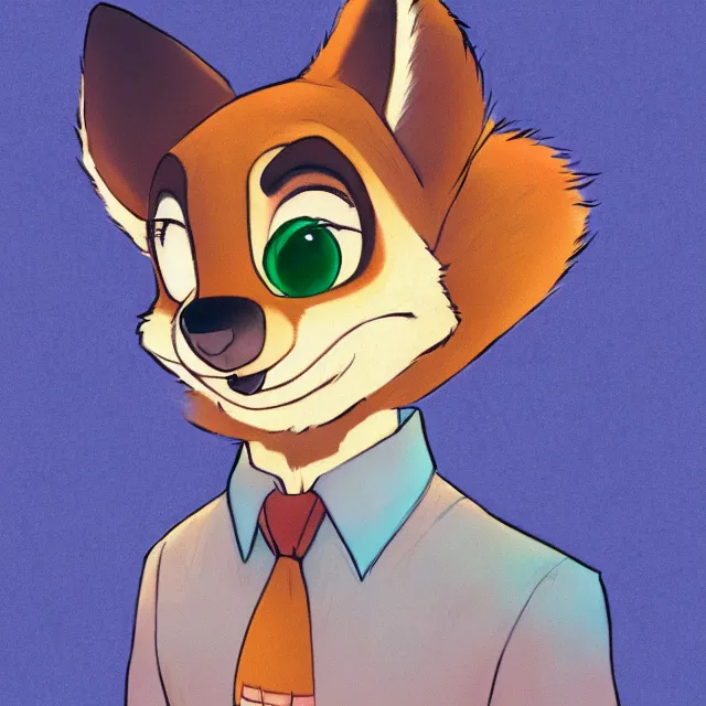 Prompt: portrait of a cute anthropomorph furry fursona in the style of zootopia