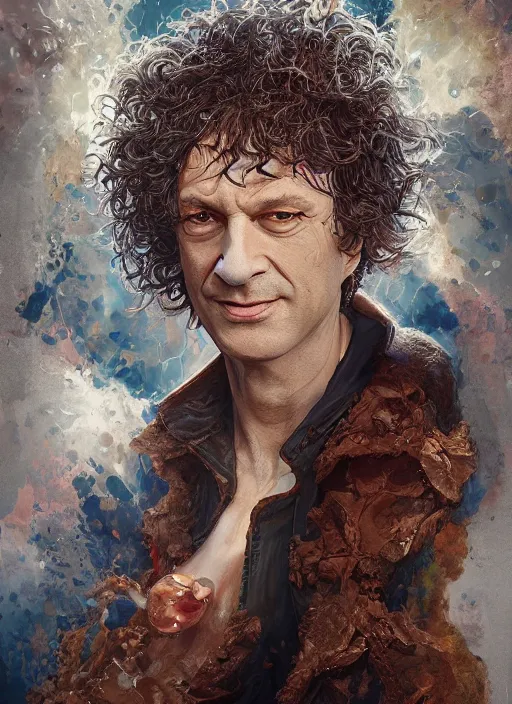 Image similar to high intricate painting of the sandman, jelly, full shot, neil gaiman, maria panfilova, andrea savchenko, mike kime, ludovic plouffe, qi sheng luo, oliver cook, julian calle, eddie mendoza, trending on artstation