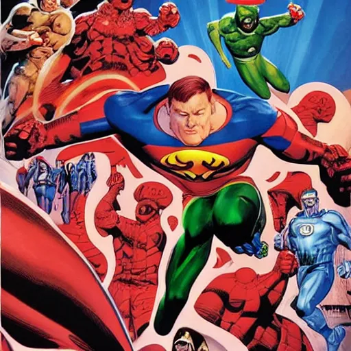 Prompt: comic book cover for'wal - mart rules the earth ', art by alex ross