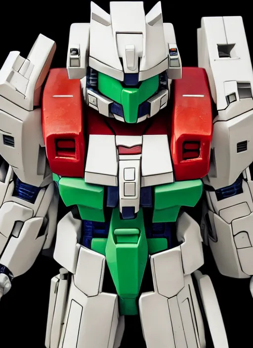 Image similar to master chief gundam, closeup, highly detailed, dramatic