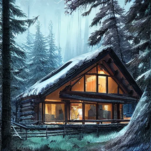 Image similar to a cabin in the woods by Klaus Wittmann