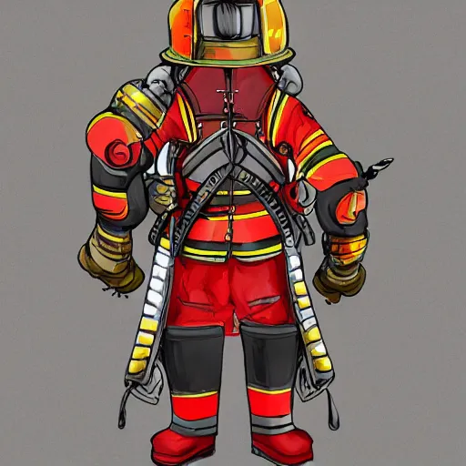 Image similar to old man firefighter knights armour, highly detailed, digital art, sharp focus, trending on art station, anime art style