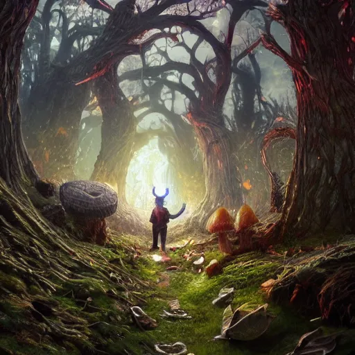 Image similar to highly detailed portrait of donald trump as a goblin in a magical mushroom forest, in skyrim, stephen bliss, unreal engine, fantasy art by greg rutkowski, loish, rhads, ferdinand knab, makoto shinkai and lois van baarle, ilya kuvshinov, rossdraws, tom bagshaw, global illumination, radiant light, detailed and intricate environment