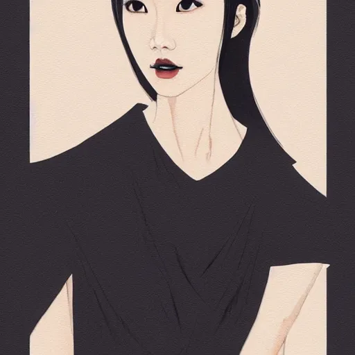 Image similar to Lee Jin-Eun by Vincent Di Fate, rule of thirds, seductive look, beautiful,